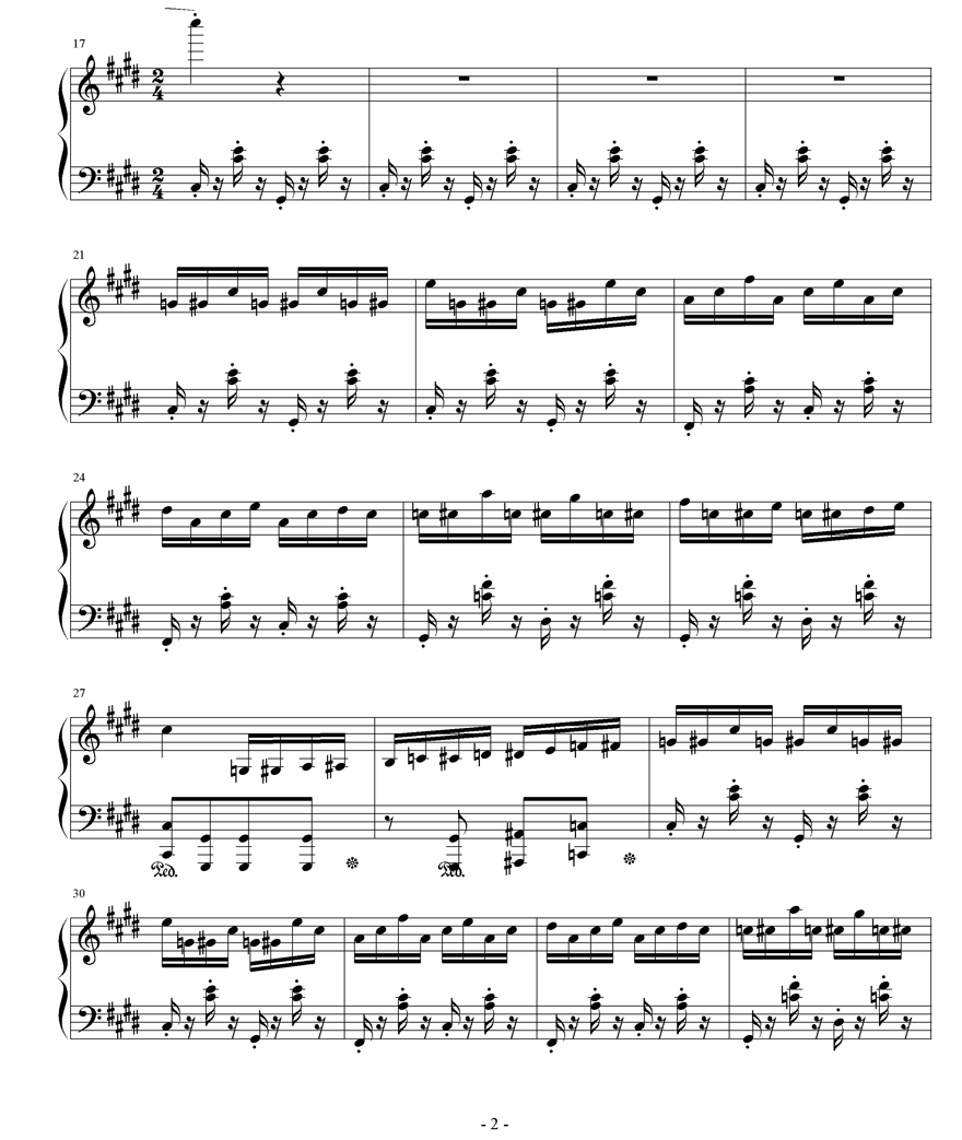 《不能说的秘密》斗琴二钢琴曲谱（图2）