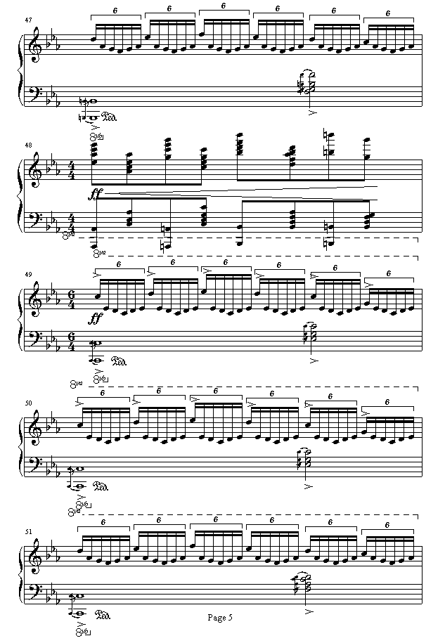 沉思-原创钢琴曲-为失恋而作钢琴曲谱（图5）