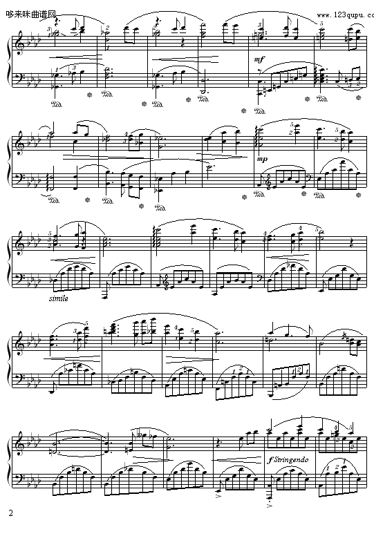 落叶的梦第二首-苗波钢琴曲谱（图2）