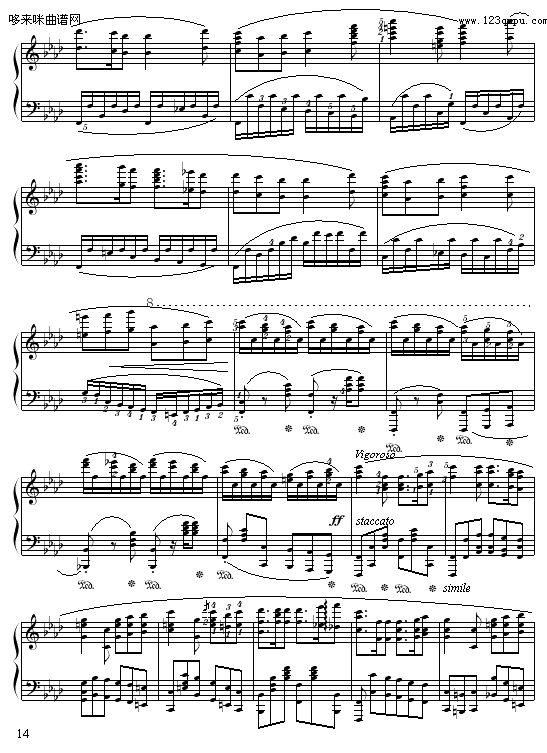 落叶的梦第二首-苗波钢琴曲谱（图14）