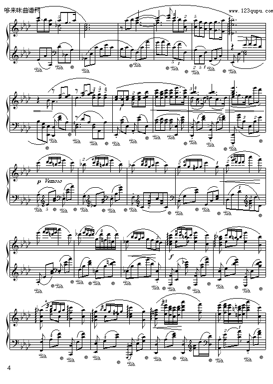 落叶的梦第二首-苗波钢琴曲谱（图4）