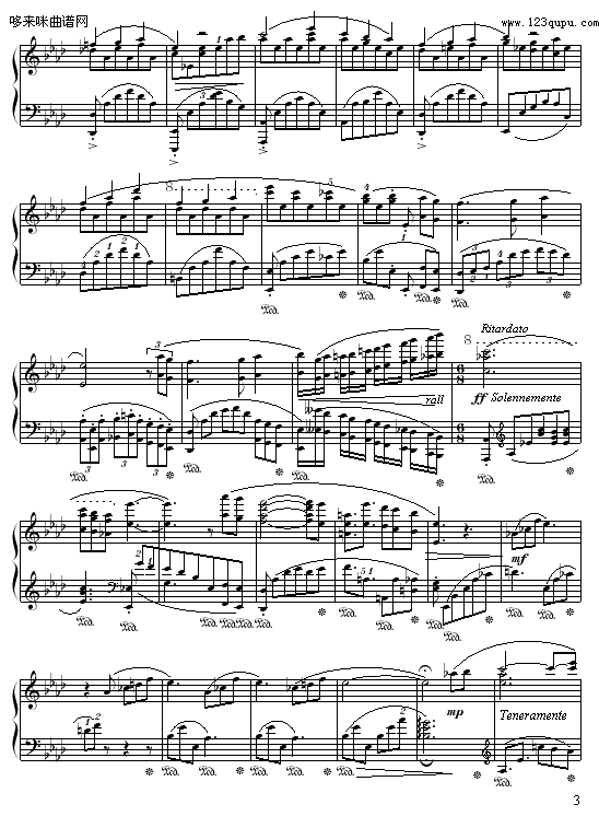 落叶的梦第二首-苗波钢琴曲谱（图3）