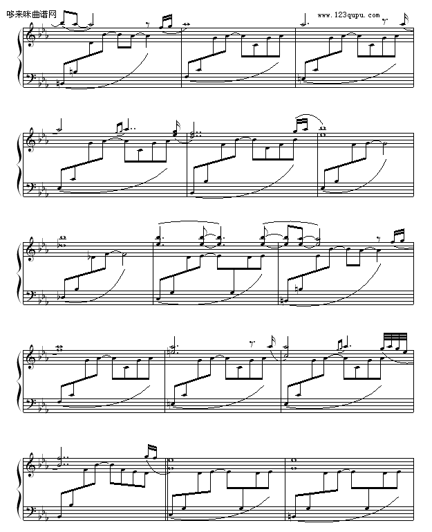 月光下的思念-巴特尔钢琴曲谱（图2）