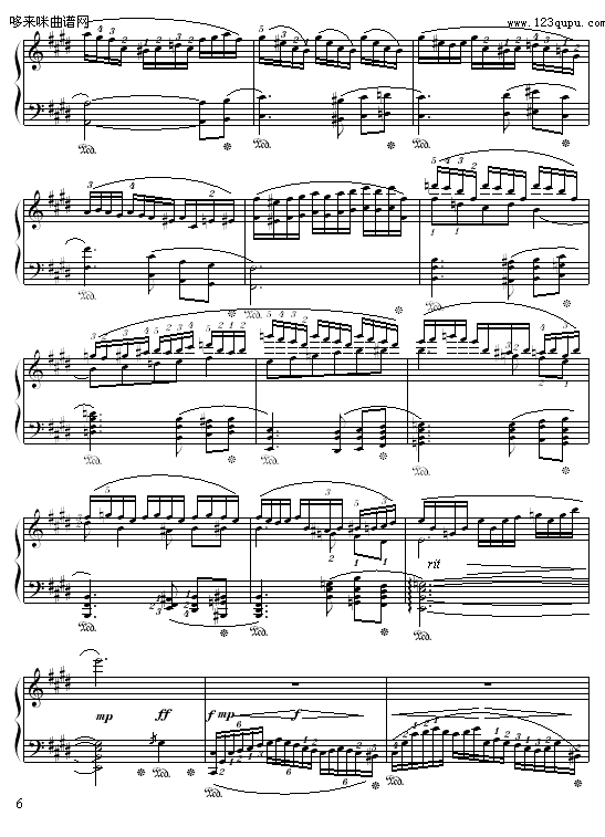 落叶的梦-苗波钢琴曲谱（图6）