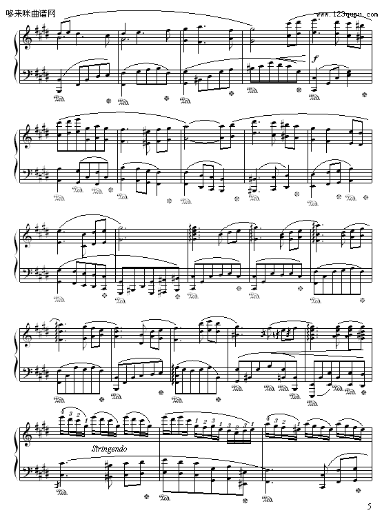 落叶的梦-苗波钢琴曲谱（图5）