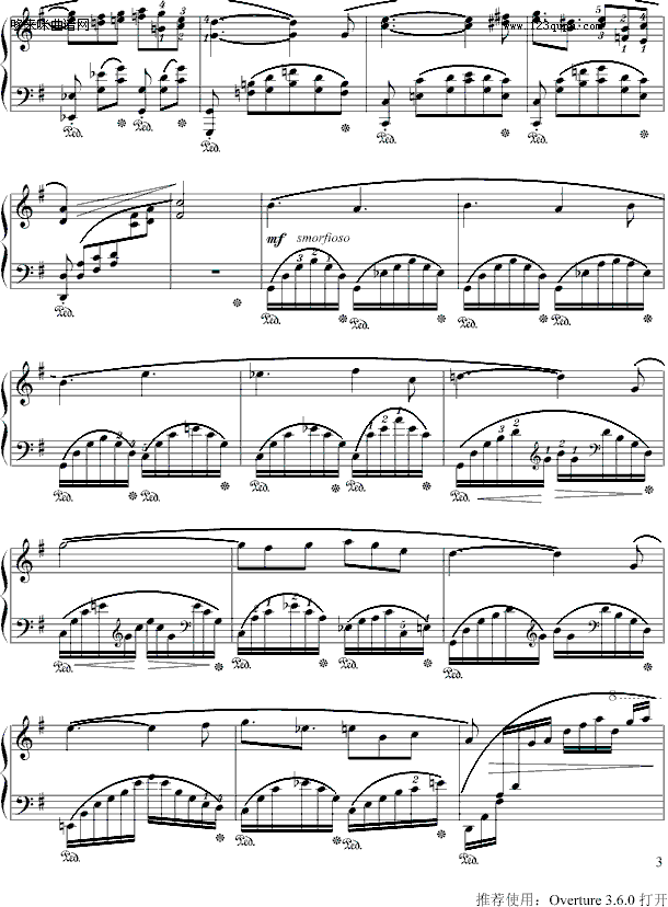 小夜曲-苗波钢琴曲谱（图3）