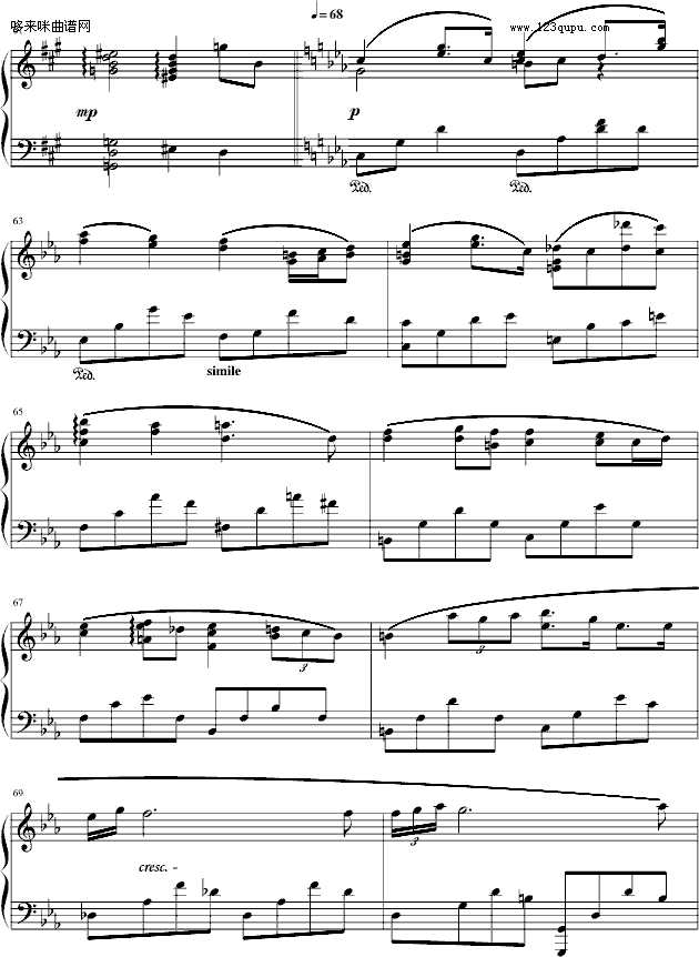 幻想曲第三章(风)-乐侠钢琴曲谱（图1）