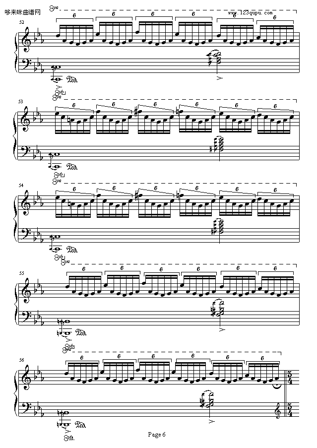 沉思-原创钢琴曲-为失恋而作-大卓钢琴曲谱（图6）