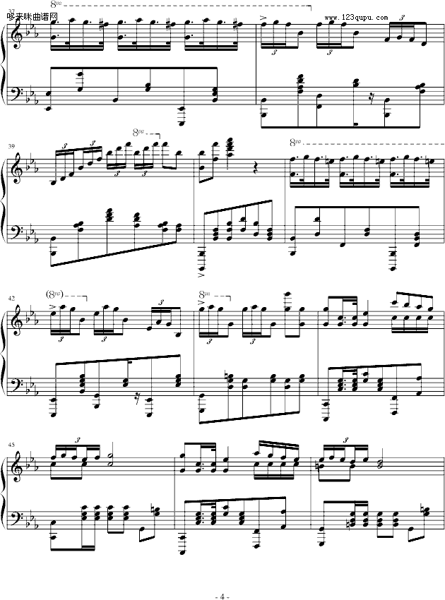 c小调波兰舞曲-心兰钢琴曲谱（图4）