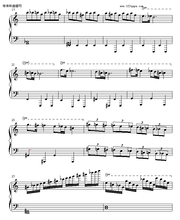 秋风秋雨-旷野3164钢琴曲谱（图2）