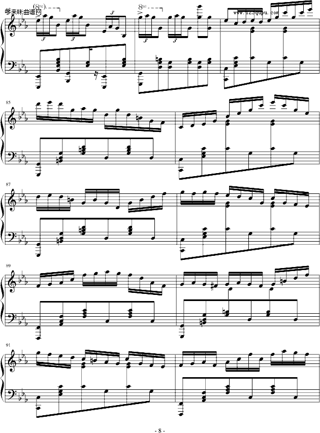 c小调波兰舞曲-心兰钢琴曲谱（图8）