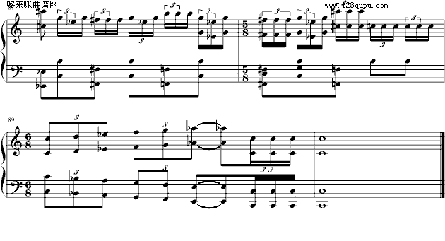 高达SEED-D交响组曲第5章 钢琴版-动漫影视钢琴曲谱（图10）