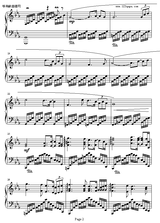 沉思-原创钢琴曲-为失恋而作-大卓钢琴曲谱（图2）