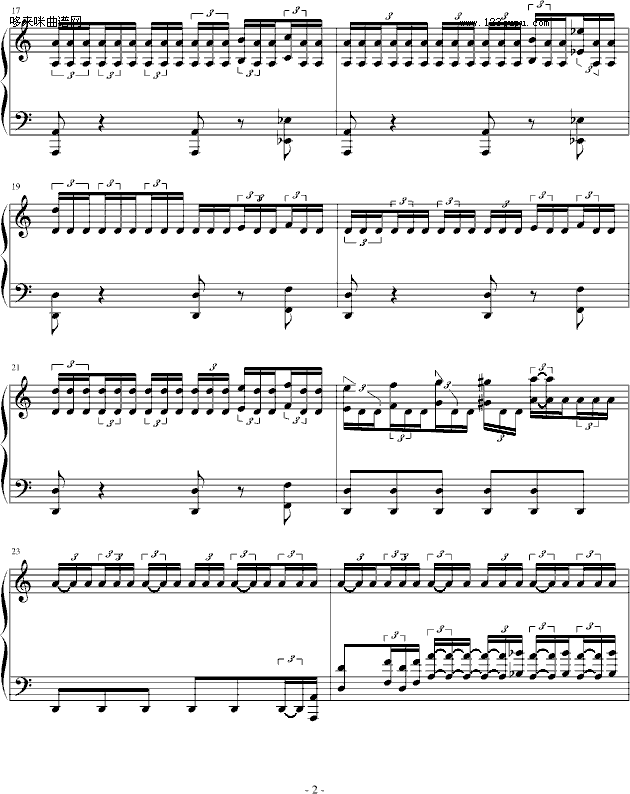 高达SEED-D交响组曲第5章 钢琴版-动漫影视钢琴曲谱（图2）
