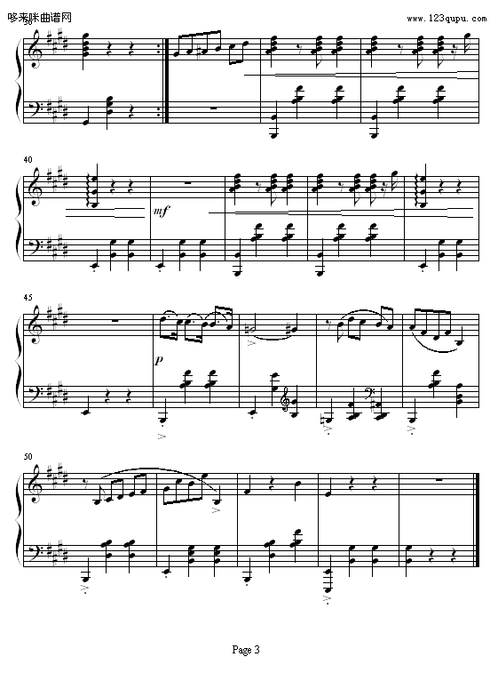 E大调圆舞曲作品Op.55 No.1-欧阳阳.钢琴曲谱（图3）