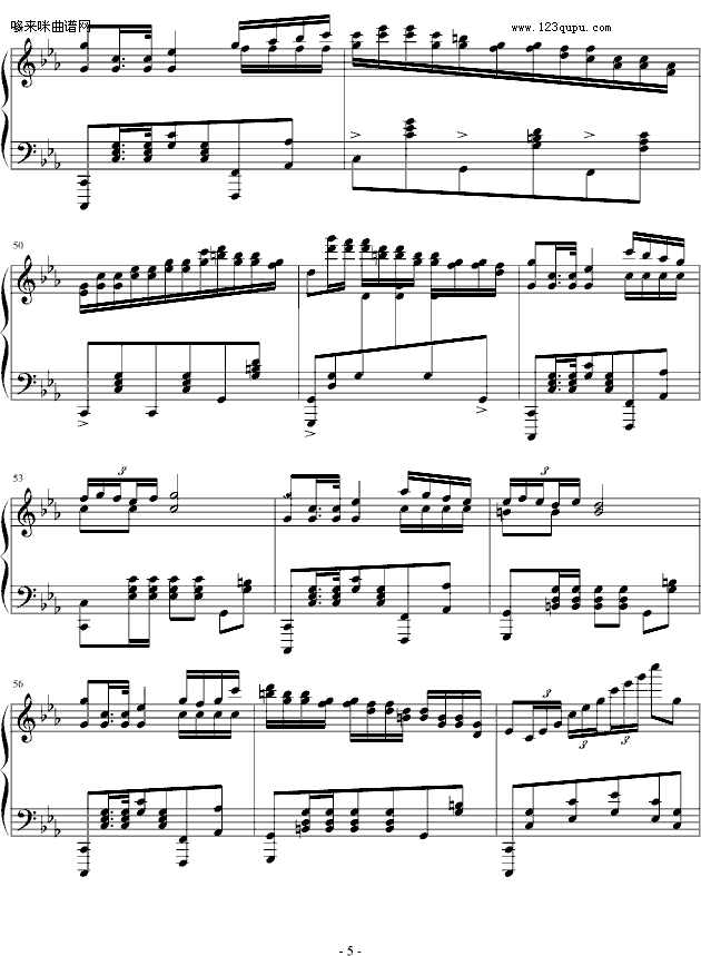 c小调波兰舞曲-心兰钢琴曲谱（图5）