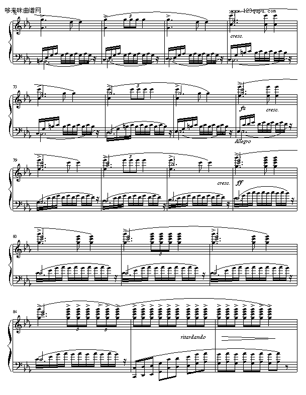 c 小调夜曲-京寒钢琴曲谱（图4）
