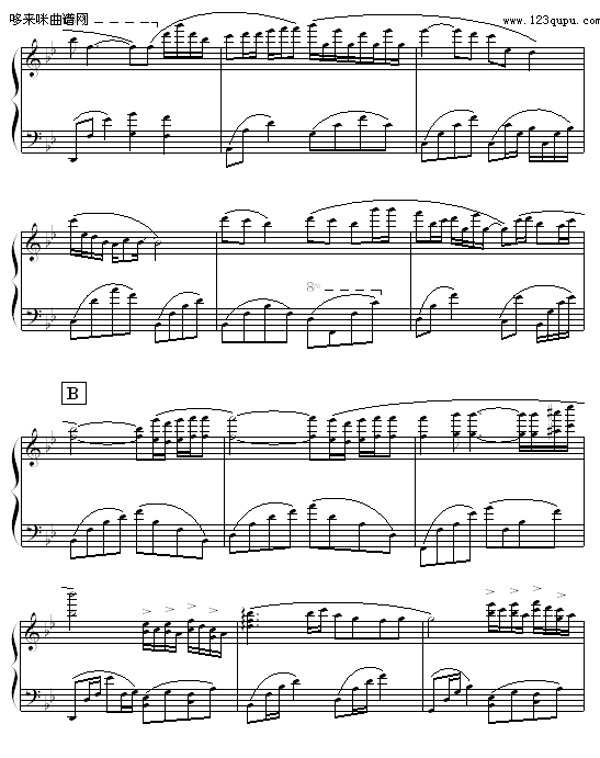 生活的旋律（钢琴独奏）-OK贴钢琴曲谱（图2）