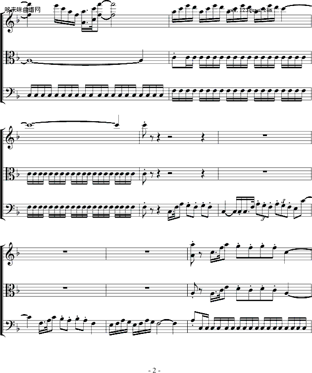 F大调弦乐小品-nkhun钢琴曲谱（图2）