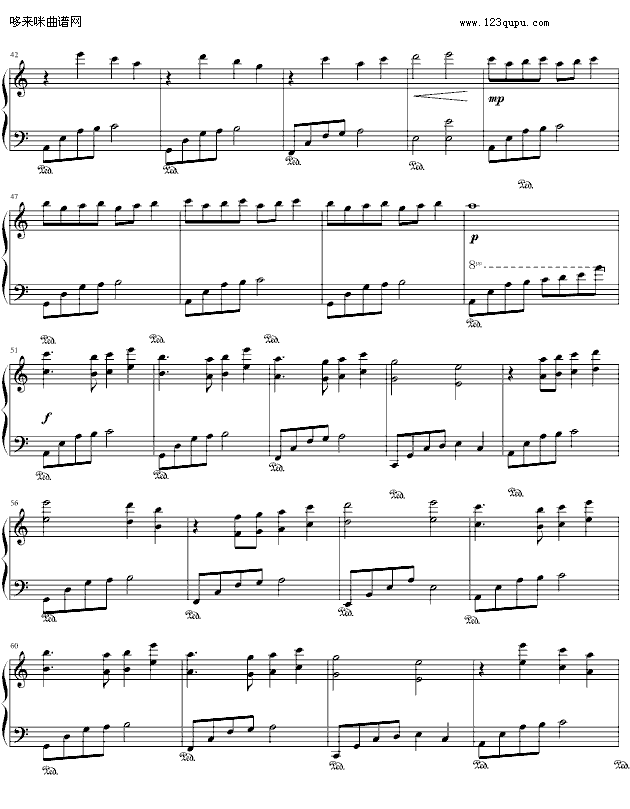 人龙传说-最经典插曲-影视钢琴曲谱（图3）