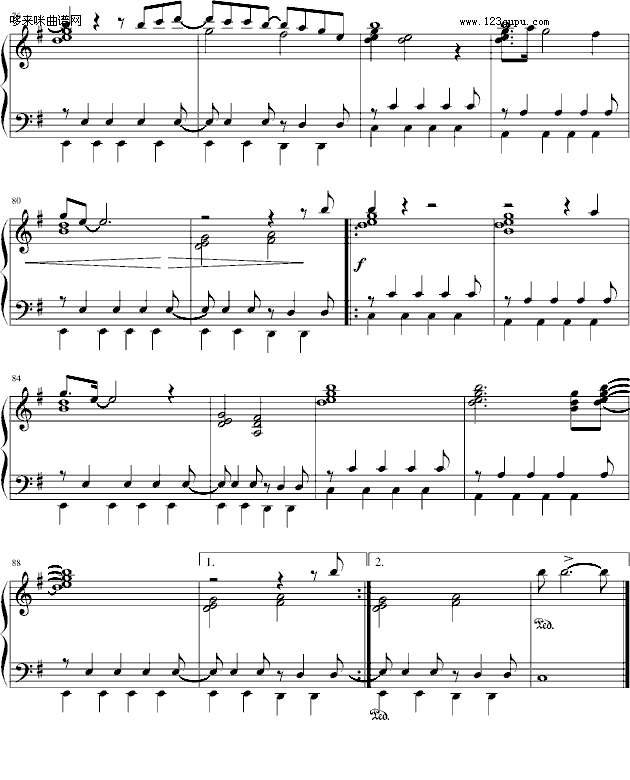 犬夜叉片尾曲---COME-犬夜叉钢琴曲谱（图5）