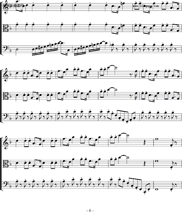 F大调弦乐小品-nkhun钢琴曲谱（图6）