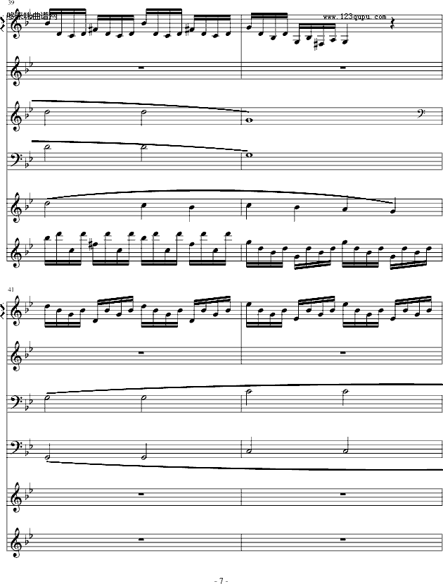 亡灵城堡-英雄无敌2-游戏钢琴曲谱（图7）