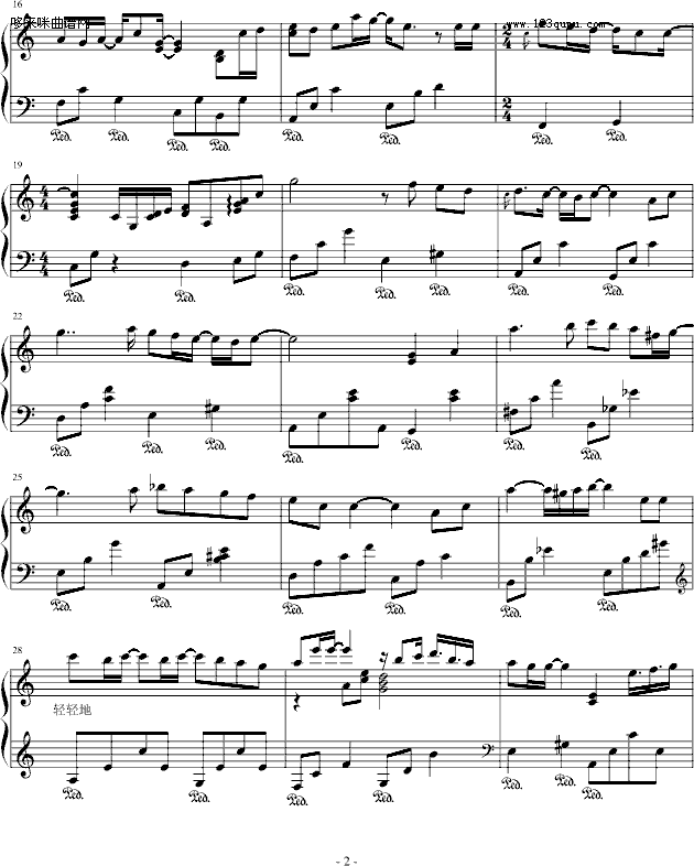 飘雪-(《对不起，我爱你》主题曲)-韩日剧钢琴曲谱（图2）