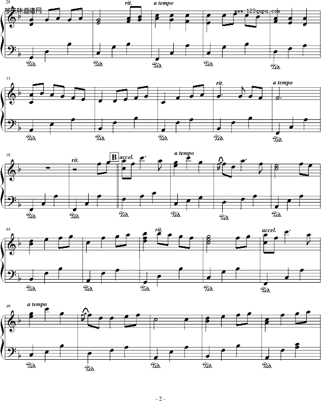 千与千寻-片尾曲-いつも何度でも-千与千寻钢琴曲谱（图2）