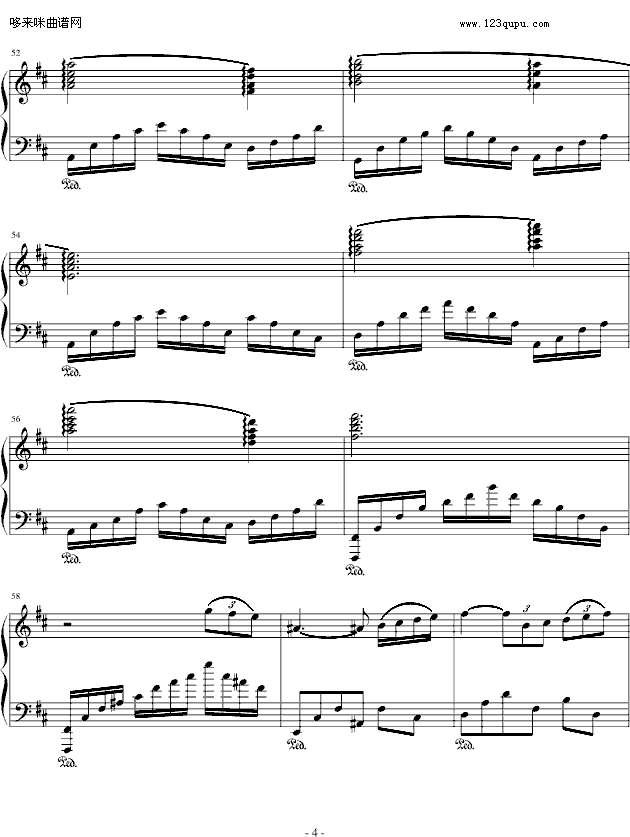月亮门-神秘园钢琴曲谱（图4）