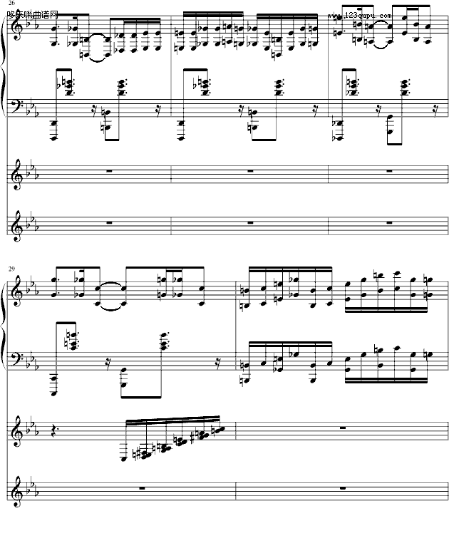 月下-阿鲁卡多-动漫影视钢琴曲谱（图6）