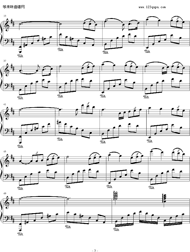 月亮门-神秘园钢琴曲谱（图3）