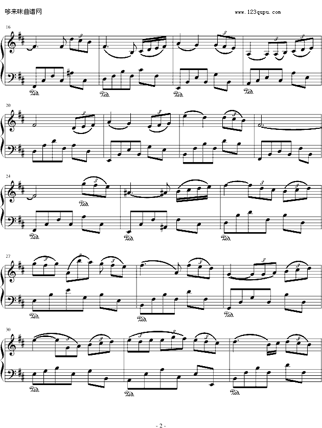 月亮门-神秘园钢琴曲谱（图2）