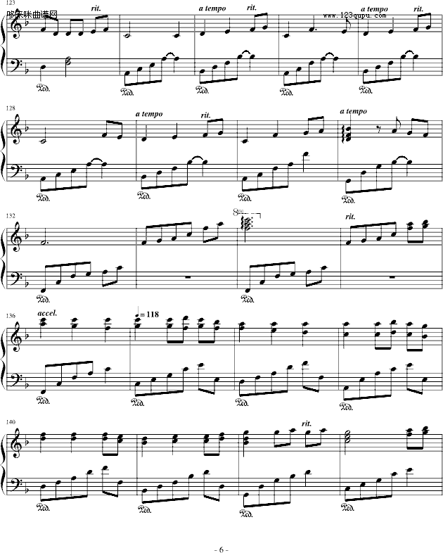 千与千寻-片尾曲-いつも何度でも-千与千寻钢琴曲谱（图6）