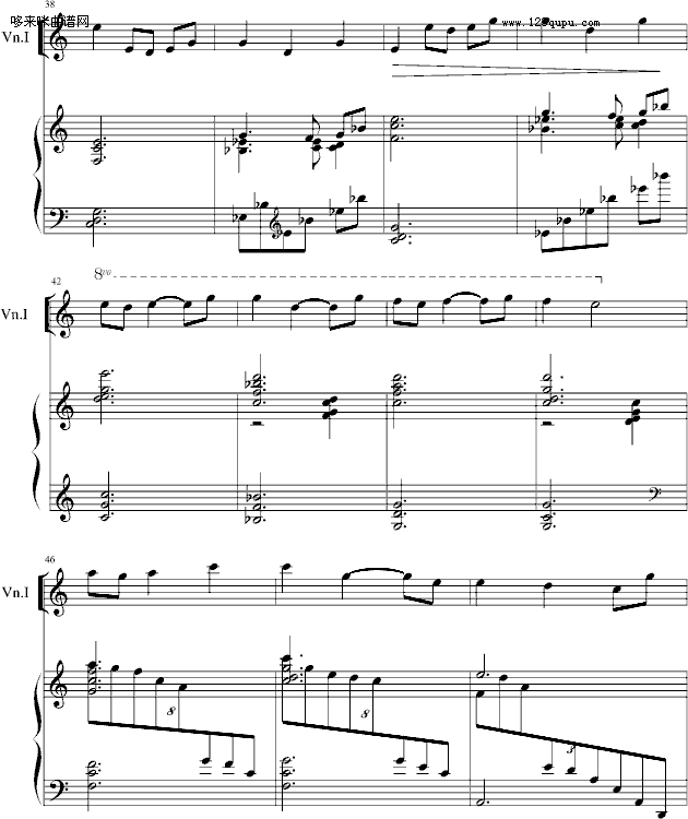 小提琴钢琴奏鸣曲-Hamlet钢琴曲谱（图5）
