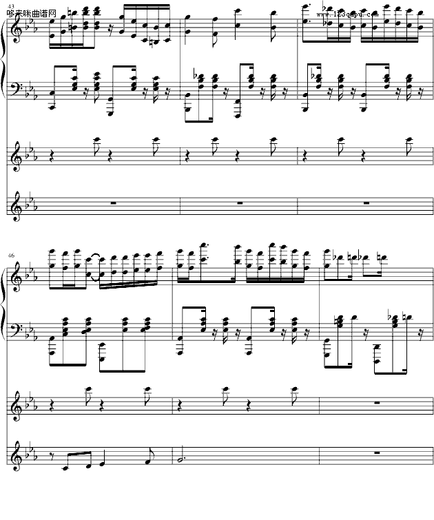 月下-阿鲁卡多-动漫影视钢琴曲谱（图9）