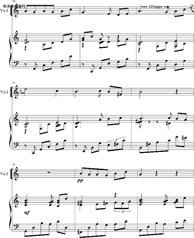 小提琴钢琴奏鸣曲-Hamlet钢琴曲谱（图2）