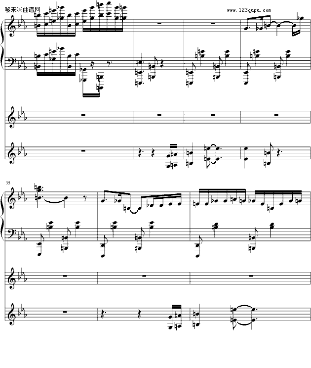 月下-阿鲁卡多-动漫影视钢琴曲谱（图7）