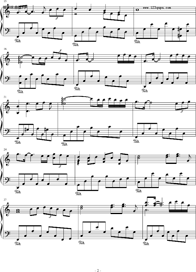 记忆-windtsao钢琴曲谱（图2）