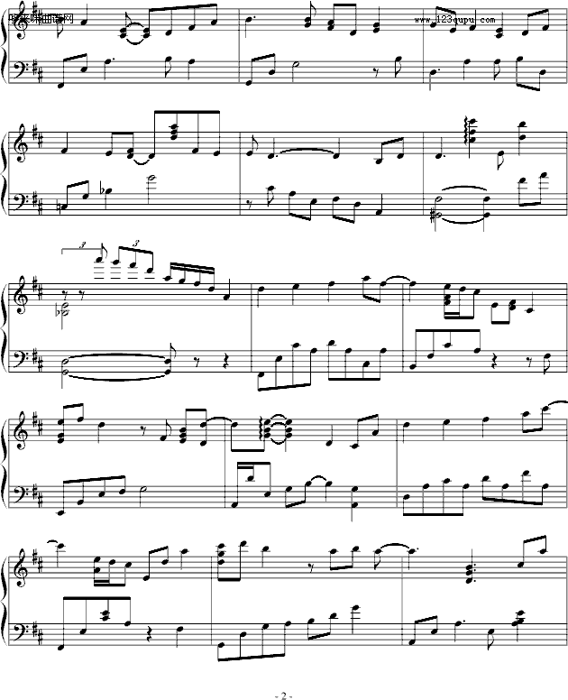 Eyes on me-钢琴演奏版（最终幻想）-游戏钢琴曲谱（图2）