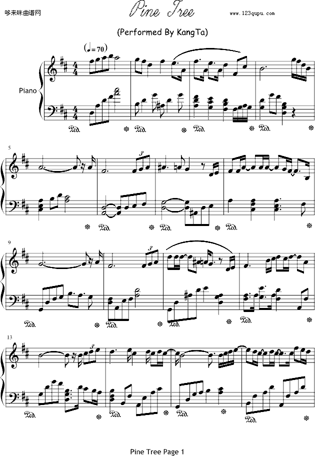 Pinr Tree-安七炫钢琴曲谱（图1）