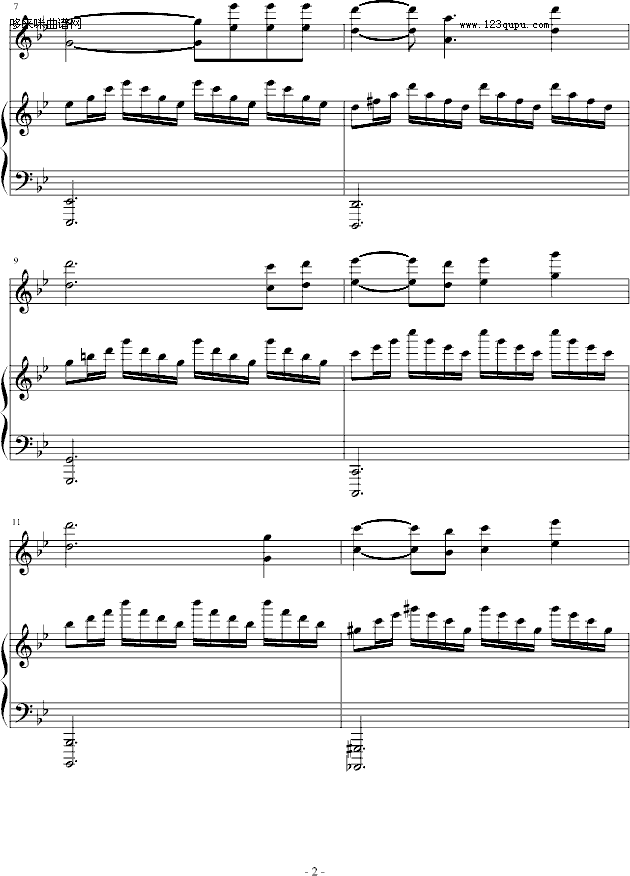 天空之城-(小提琴)二人版-久石让钢琴曲谱（图2）