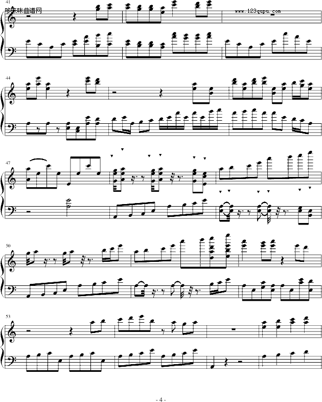 凤霸天下-等待天堂的泪钢琴曲谱（图4）