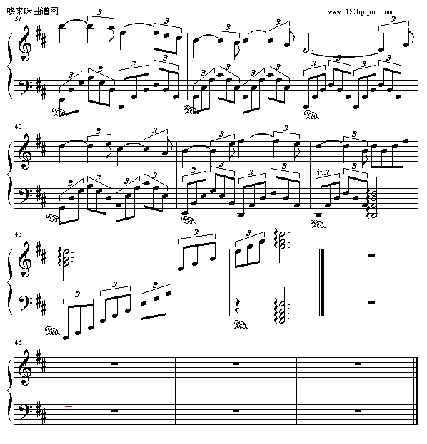 秋夜随想曲-Alexboy钢琴曲谱（图4）
