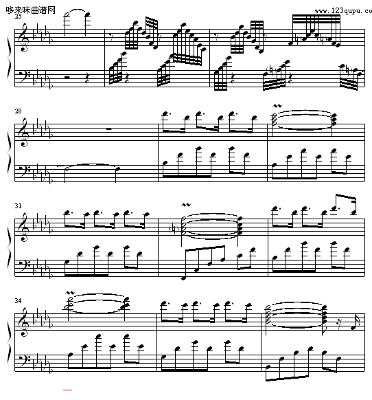 忧郁的调-砖头钢琴曲谱（图3）