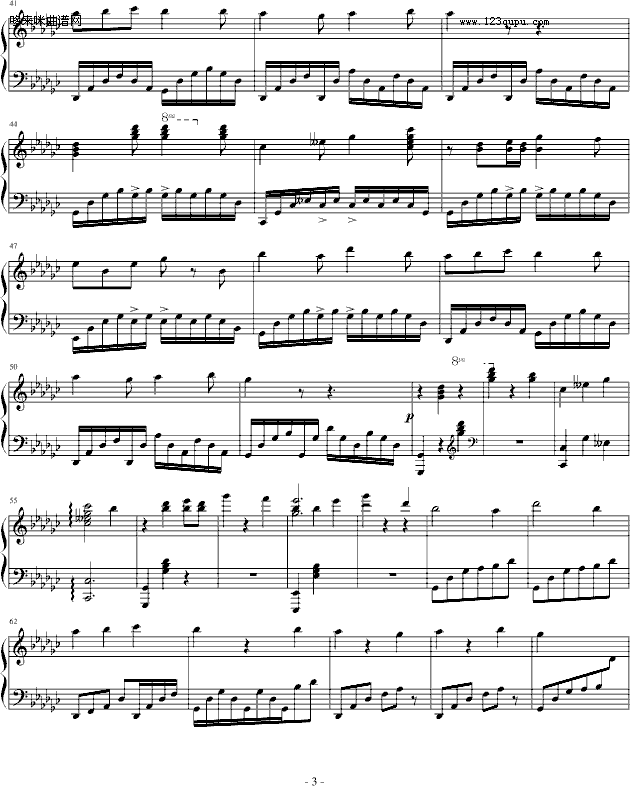 夜-心兰钢琴曲谱（图3）