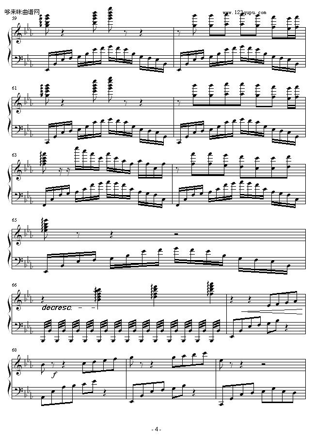 雨过天晴-心兰钢琴曲谱（图4）