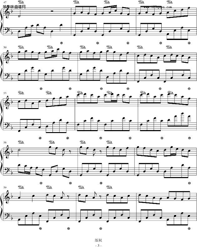 马儿欢-(变奏完整版)-冰岛的雨季钢琴曲谱（图3）