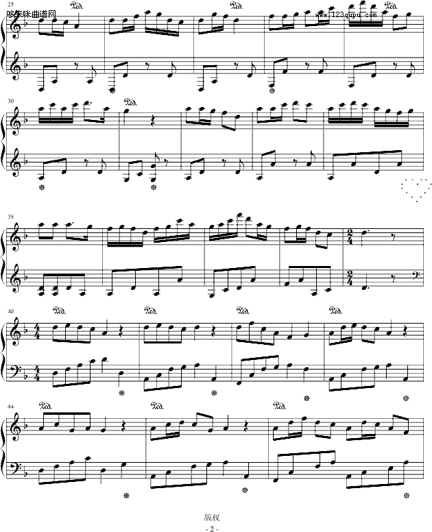 马儿欢-(变奏完整版)-冰岛的雨季钢琴曲谱（图2）