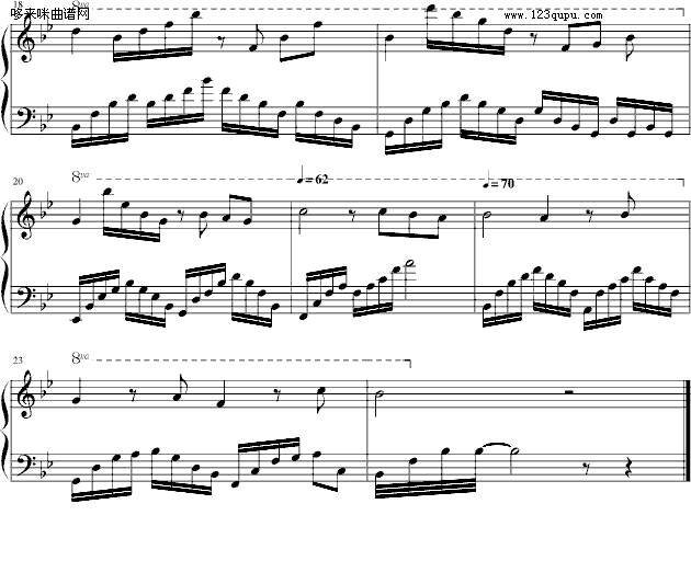 矢车菊蓝-冰岛的雨季钢琴曲谱（图2）